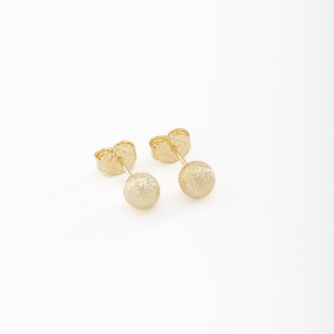 KBF-0080-KIT 10 PARES DE BRINCO BANHADO A OURO 18K EM FORMATO DE ESFERA COM ACABAMENTO TEXTURIZADO