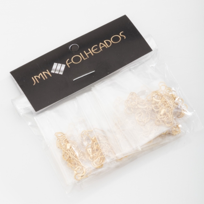KGR-0052 KIT COM 10 COLARES BANHADOS A OURO 18K COM PINGENTE DE PONTO DE LUZ GOTA