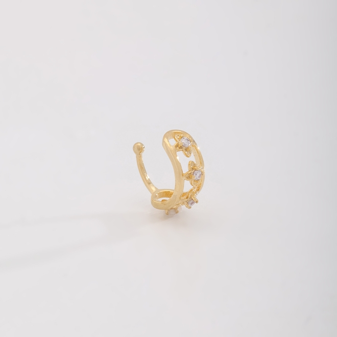PC-00033 BRINCO BANHADO A OURO 18K TIPO PIERCING FAKE