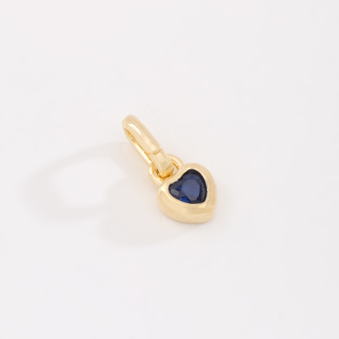 PG-00263 PINGENTE  DE CORAÇÃO COM PEDRA LAPIDADA