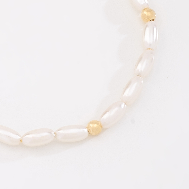 PI-00120 PULSEIRA INFANTIL BANHADA A OURO 18K COM PÉROLAS