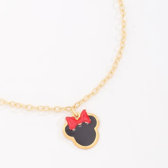 PI-00123-PULSEIRA INFANTIL COM PINGENTE DE RATINHA ESMALTADA