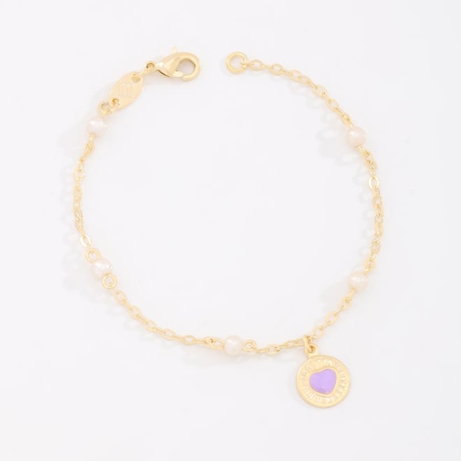 PI-00124-PULSEIRA INFANTIL COM CORAÇÃO E PÉROLAS