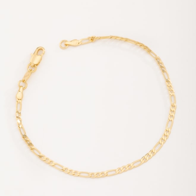 PR-0044 PULSEIRA BANHADA A OURO 18K COM CORRENTE EM ELO GRUMET 