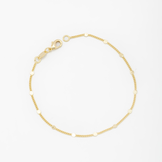 PR-0068 PULSEIRA BANHADA A OURO 18K COM CORRENTE DELICADA E DETALHES
