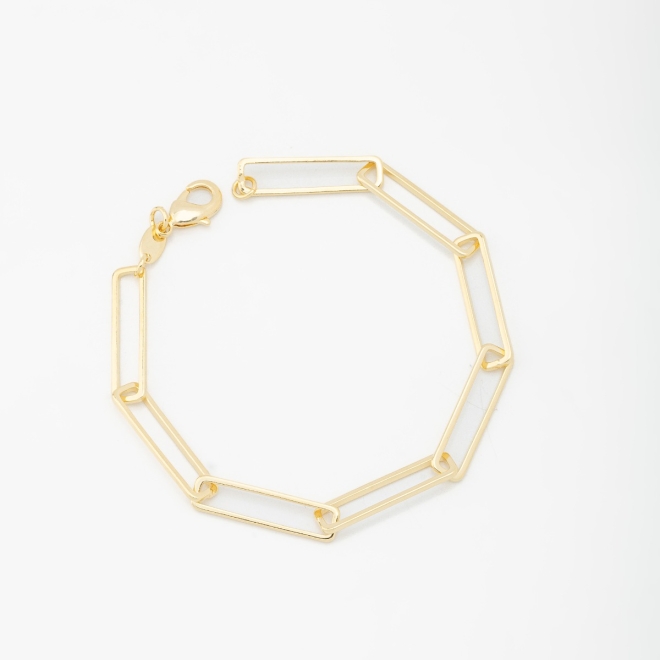 PR-0098 PULSEIRA A OURO COM ELOS RETANGULARES