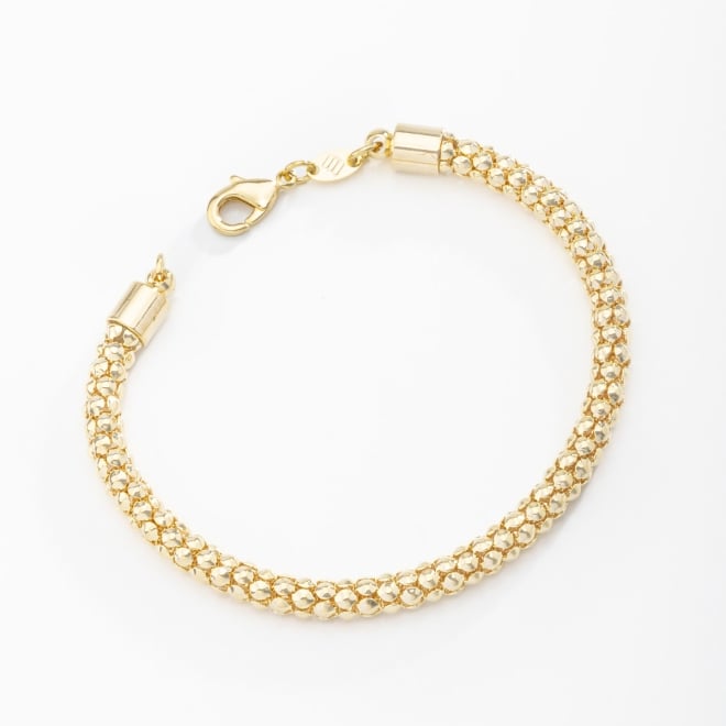 PR-0115 PULSEIRA BANHADA A OURO 18K COM DESIGN EM ESFERAS TEXTURIZADAS