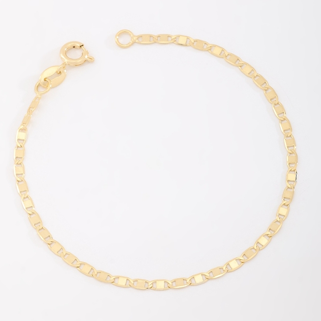 PR-0146 PULSEIRA COM CORRENTE ESTILO PIASTRINE E ACABAMENTO POLIDO