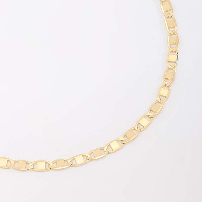 PR-0146 PULSEIRA COM CORRENTE ESTILO PIASTRINE E ACABAMENTO POLIDO