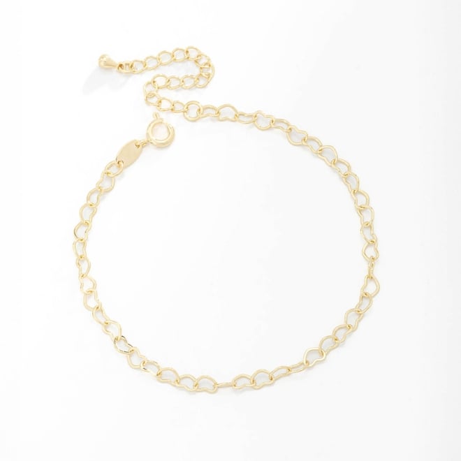 PU-00012 PULSEIRA COM ELO EM FORMATO DE CORAÇÕES