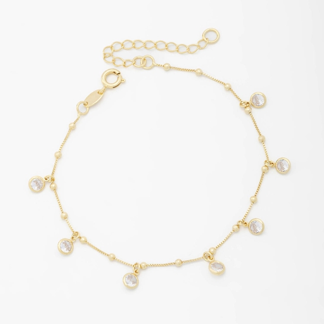 PU-00014 PULSEIRA COM PINGENTES EM ZIRCÔNIAS