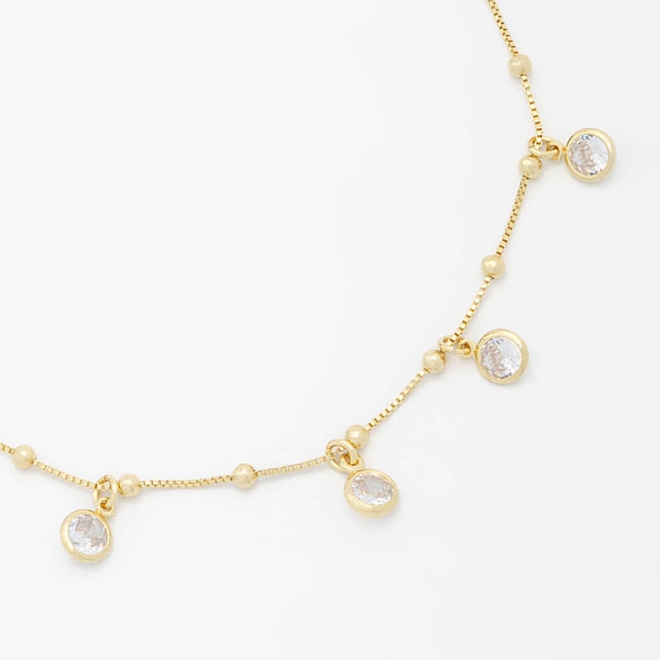 PU-00014 PULSEIRA COM PINGENTES EM ZIRCÔNIAS
