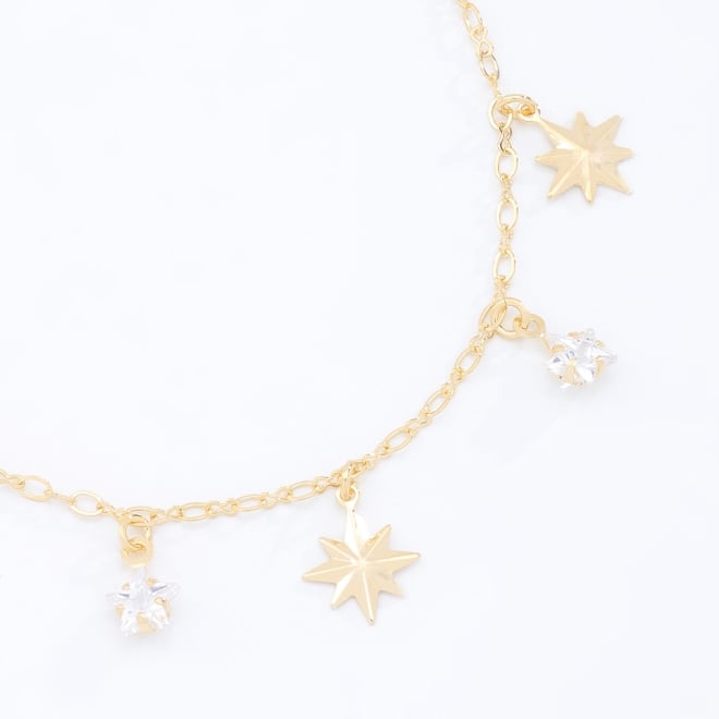 PU-00043-PULSEIRA COM PINGENTES DE ESTRELAS E CRISTAIS