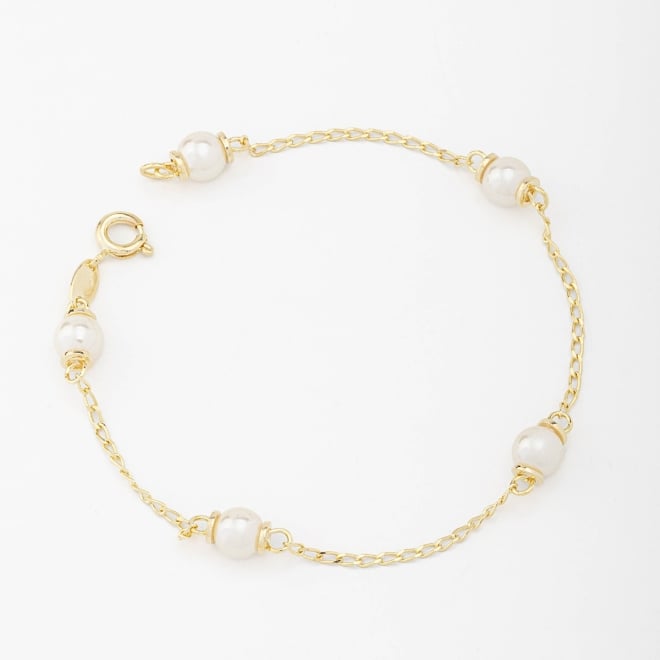 PU-00072 PULSEIRA COM DETALHES EM PÉROLAS E ELOS DELICADOS