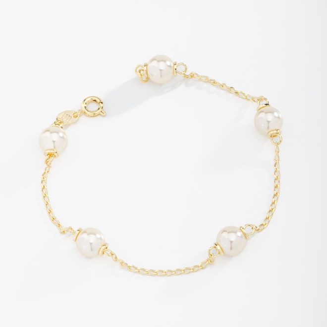 PU-00073 PULSEIRA BANHADA A OURO 18K COM PÉROLAS
