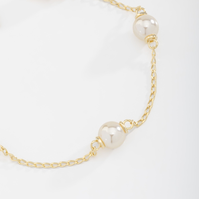 PU-00073 PULSEIRA BANHADA A OURO 18K COM PÉROLAS