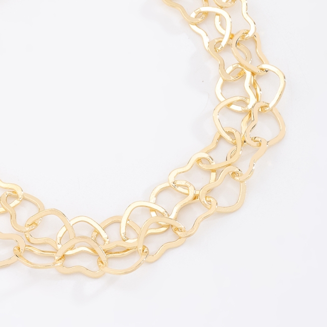 PU-00112 PULSEIRA COM ELOS ENTRELAÇADOS EM CORAÇÃO