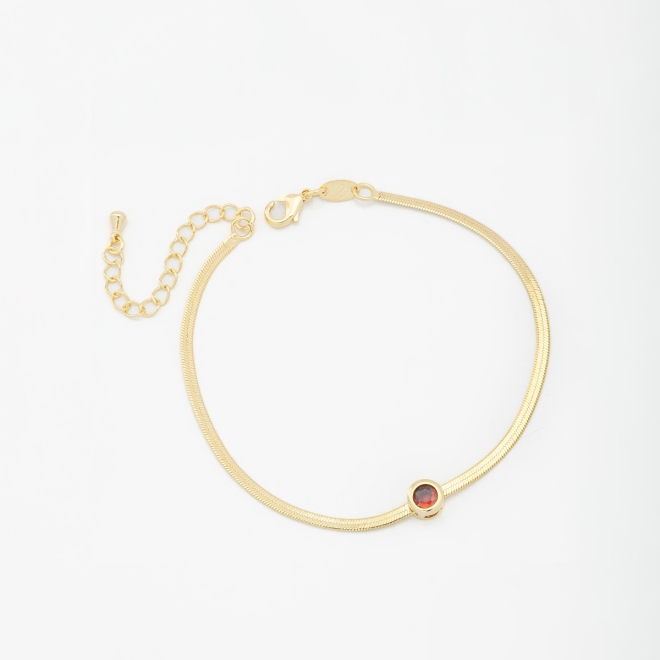 PU-00156 PULSEIRA COM PINGENTE DE ZIRCÔNIA REDONDA CENTRAL 