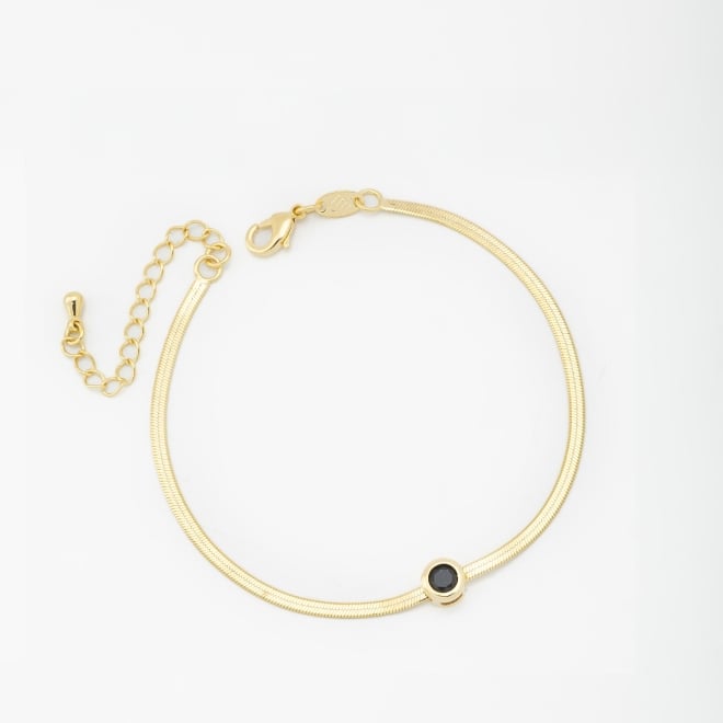 PU-00156 PULSEIRA COM PINGENTE DE ZIRCÔNIA REDONDA CENTRAL 
