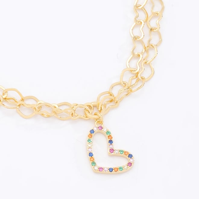 PU-00185-PULSEIRA COM ELOS DE CORAÇÃO COLORIDO