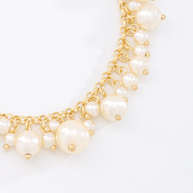 PU-00254 PULSEIRA BANHADA A OURO 18K COM CORRENTE DELICADA E PÉROLAS
