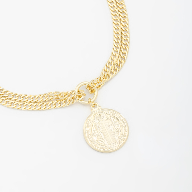 PU-00257 PULSEIRA MEDALHA SÃO BENTO 
