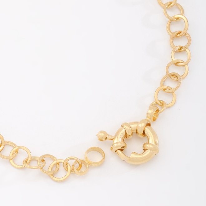 PU-00452 PULSEIRA COM ELOS REDONDOS E FECHO BOIA