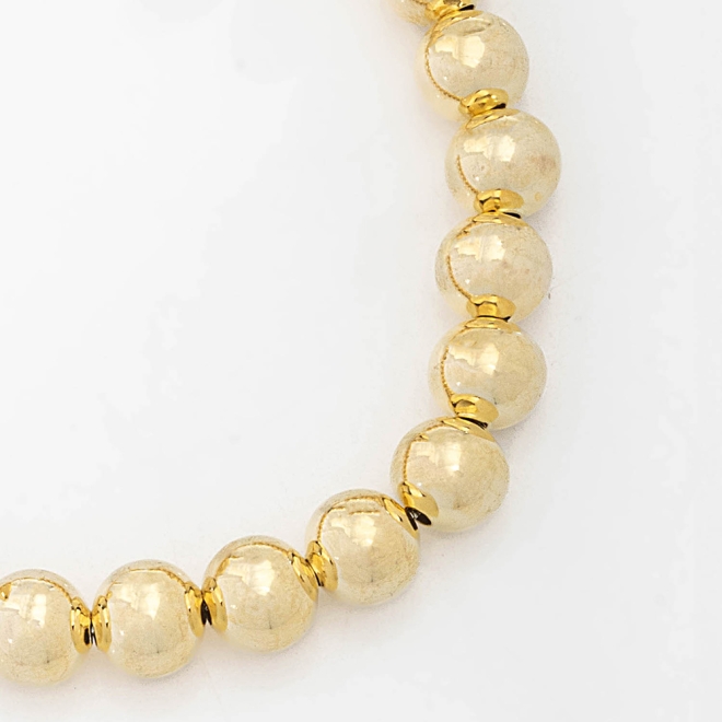 PU-00458 PULSEIRA BANHADA A OURO 18K COM ESFERAS