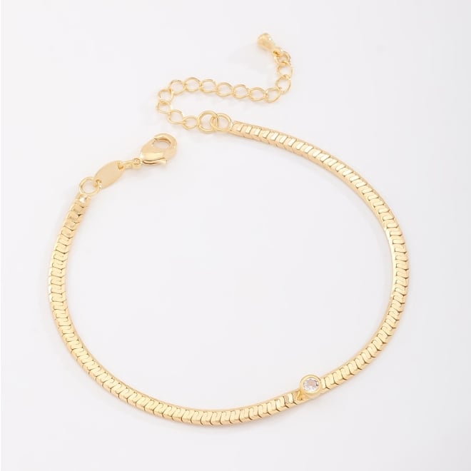 PU-00511 PULSEIRA SNAKE E DETALHE EM ZIRCÔNIA LAPIDADA