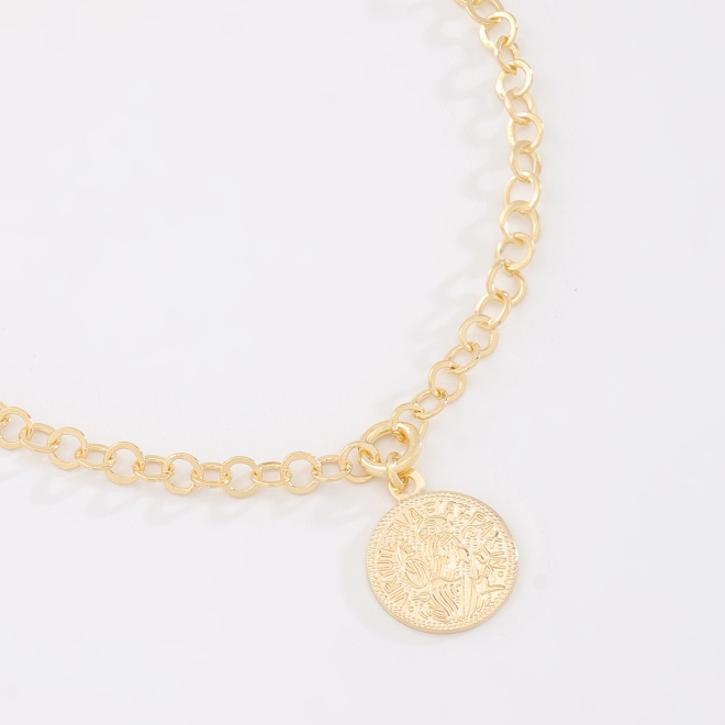 PU-00654 PULSEIRA MEDALHA DE SÃO BENTO E CORRENTE DE ELOS