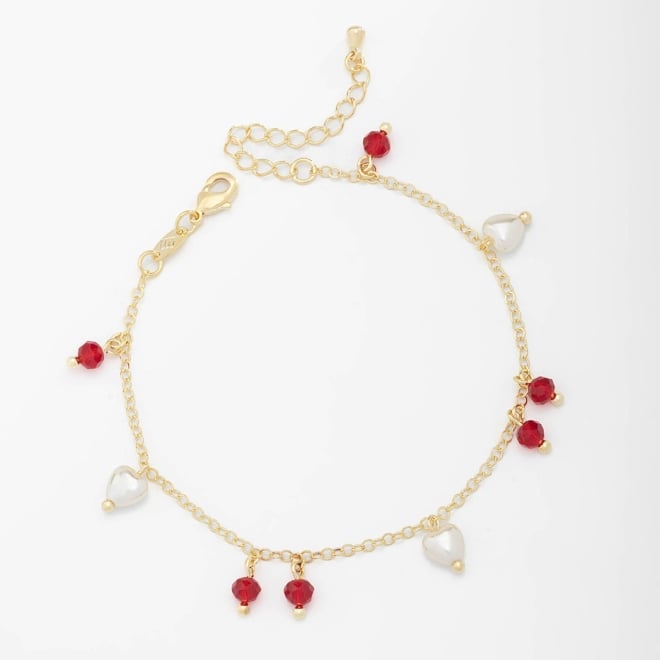 PU-00689 PULSEIRA COM DETALHES EM PÉROLAS E CRISTAIS COLORIDOS