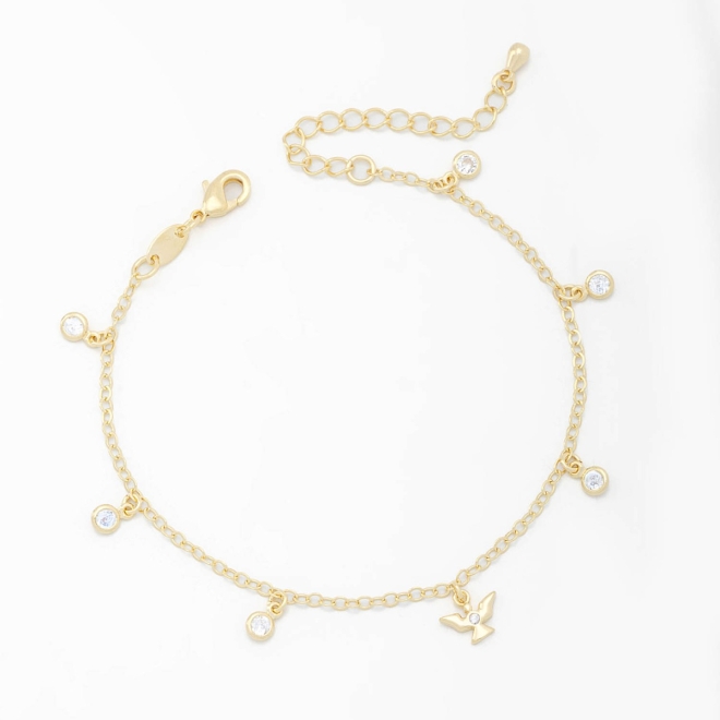 PU-00691 PULSEIRA COM PINGENTES DE ZIRCÔNIAS
