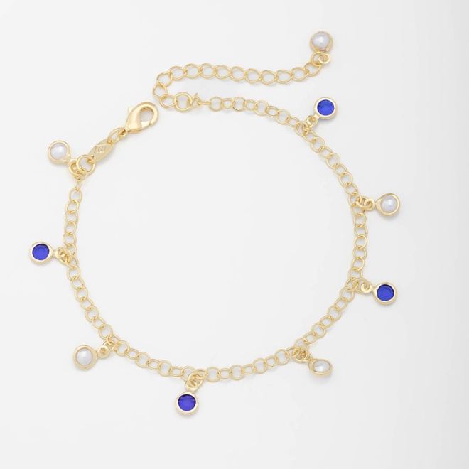 PU-00692 PULSEIRA COM PINGENTES COLORIDOS E PÉROLAS