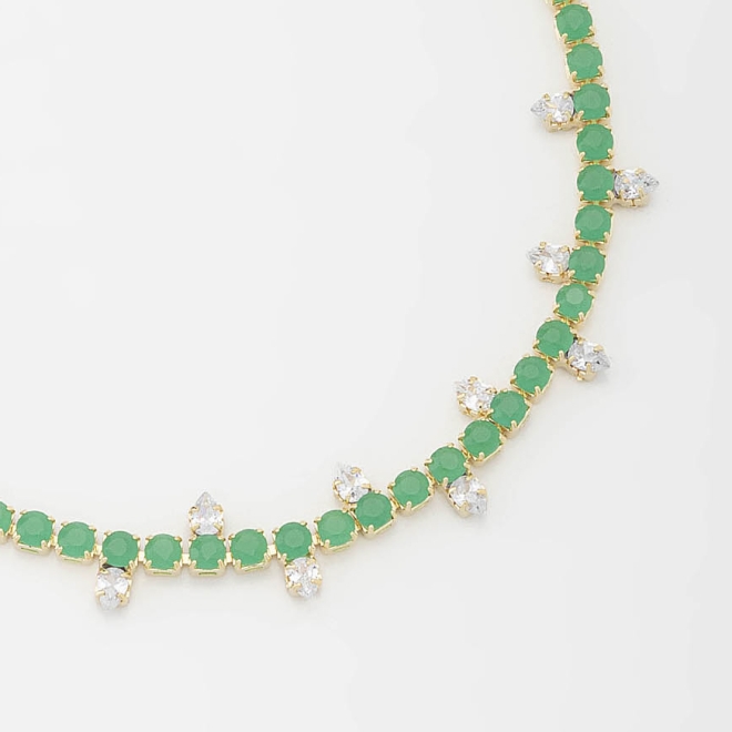PU-00703 PULSEIRA COM DETALHES EM ZIRCÔNIAS