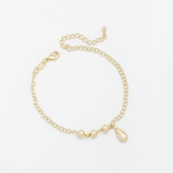 PU-00715 PULSEIRA COM ESFERAS E PINGENTE EM FORMATO DE GOTA