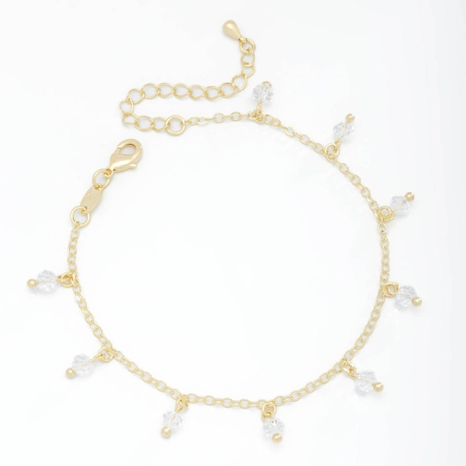 PU-00731 PULSEIRA COM DETALHES EM CRISTAIS PENDURADOS
