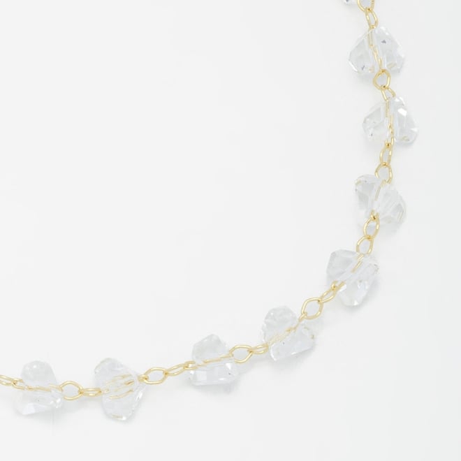 PU-00736 PULSEIRA COM DETALHES EM CRISTAIS TRANSPARENTES LAPIDADOS