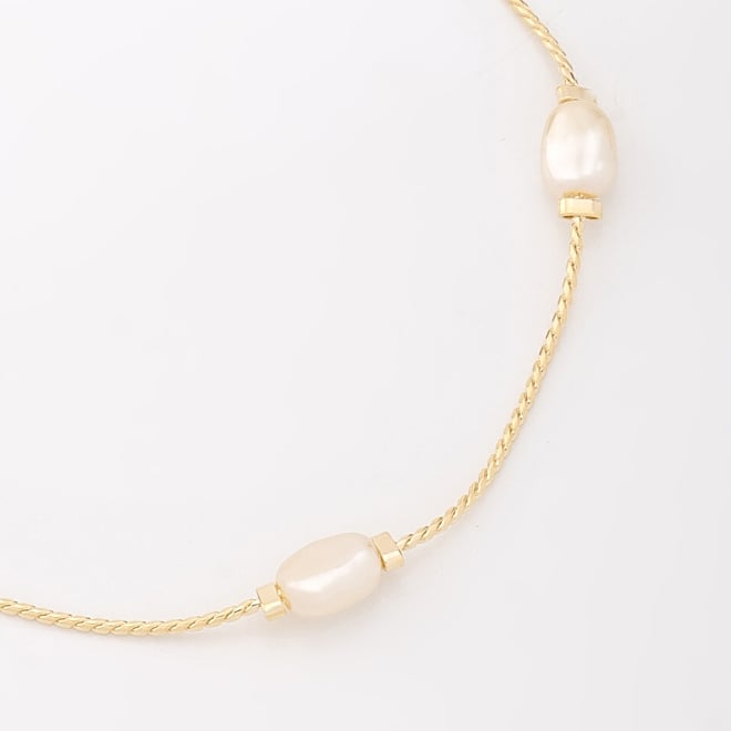 PU-00865 PULSEIRA COM DETALHES EM PÉROLAS IRREGULARES