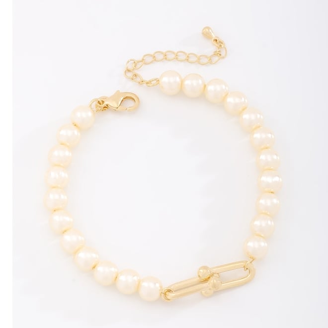 PU-00870 PULSEIRA COM DETALHES EM PÉROLAS E FECHO EM DESIGN EXCLUSIVO