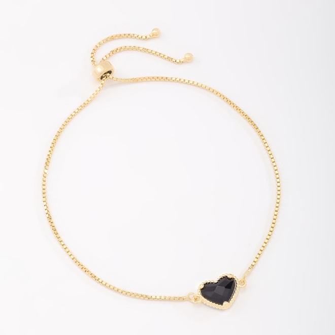 PU-00877 PULSEIRA COM PINGENTE EM FORMATO DE CORAÇÃO