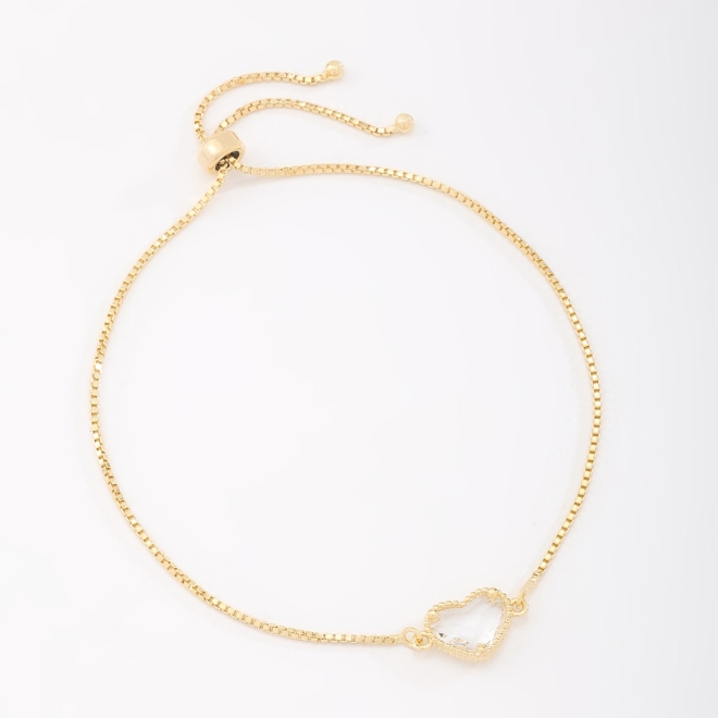 PU-00877 PULSEIRA COM PINGENTE EM FORMATO DE CORAÇÃO