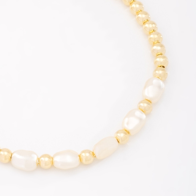 PU-00883 PULSEIRA COM DETALHES EM PÉROLAS