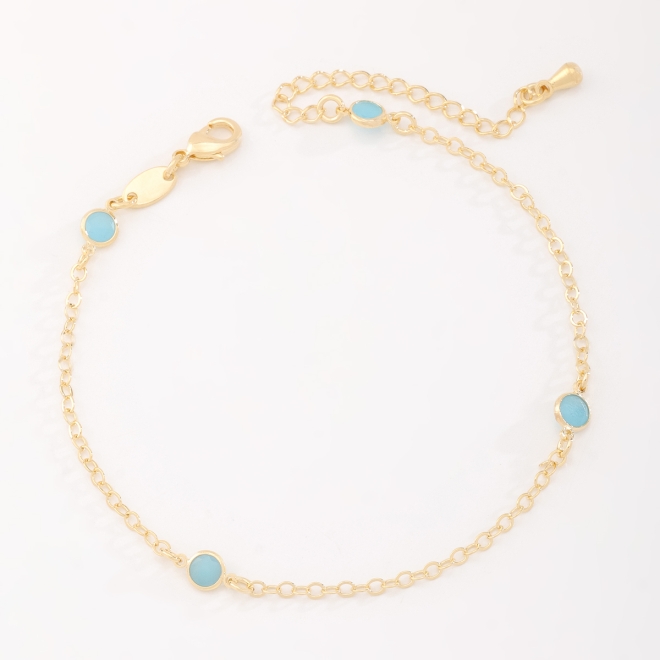 PU-00895 PULSEIRA COM DETALHES EM PEDRAS COLORIDAS