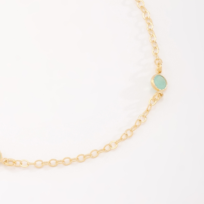 PU-00895 PULSEIRA COM DETALHES EM PEDRAS COLORIDAS