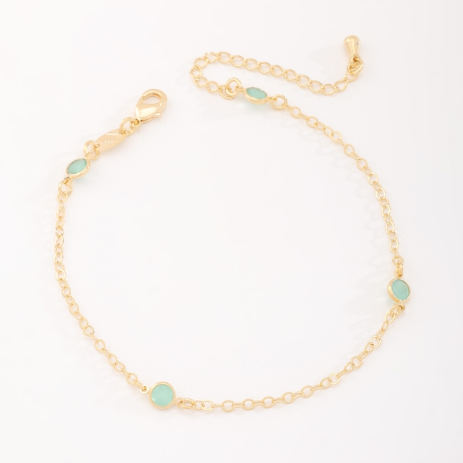 PU-00895 PULSEIRA COM DETALHES EM PEDRAS COLORIDAS