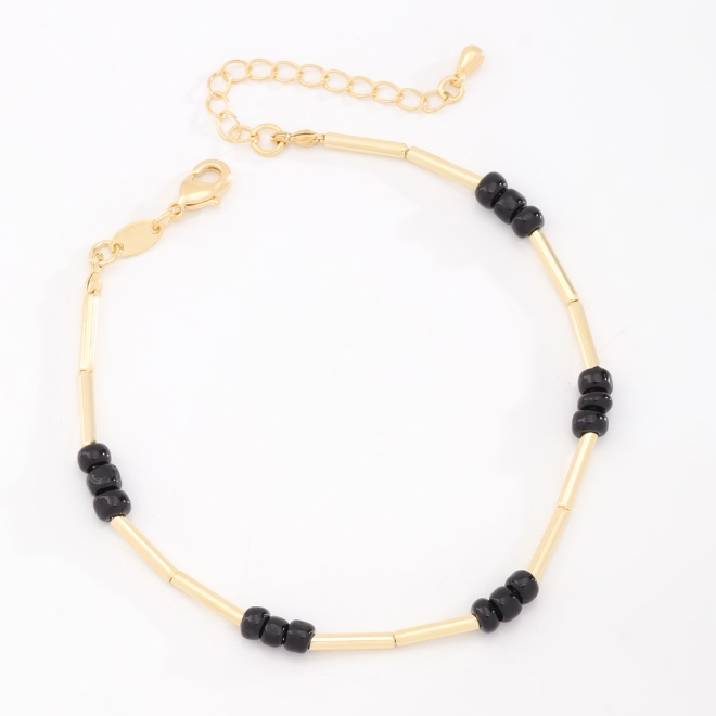 PU-00920 PULSEIRA COM DETALHES EM CANUTILHOS E ESFERAS COLORIDAS