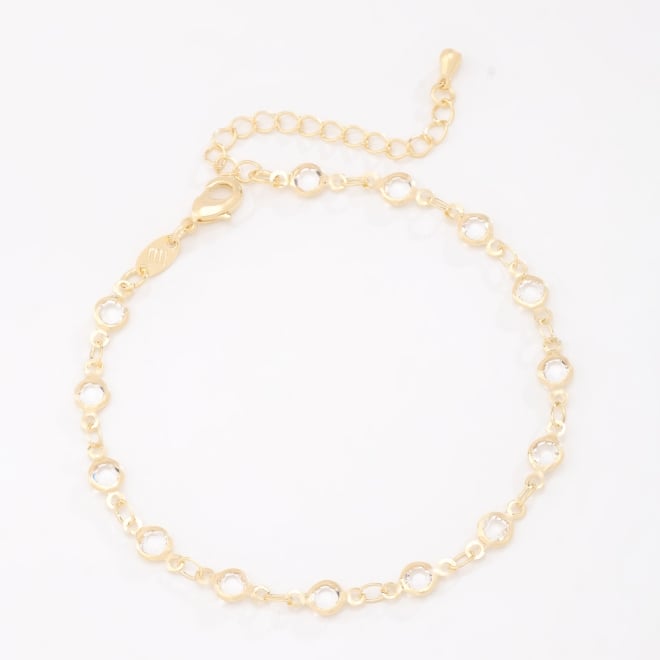 PU-00956 PULSEIRA BANHADA A OURO 18K COM CRISTAIS LAPIDADOS 