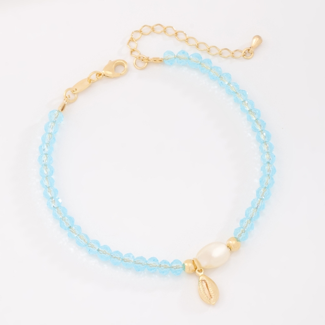 PU-00958 PULSEIRA BANHADA A OURO 18K COM CRISTAIS FACETADOS