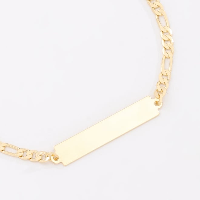 PU-01047 PULSEIRA COM CHAPA LISA PARA GRAVAÇÃO E CORRENTE ELO GRUMET
