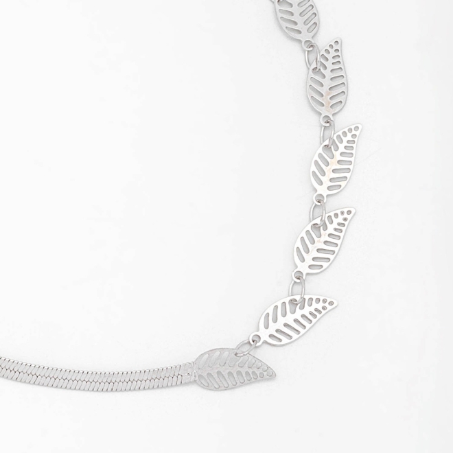 PUB-00671 PULSEIRA RÓDIO COM DETALHES DE FOLHAS DELICADAS
